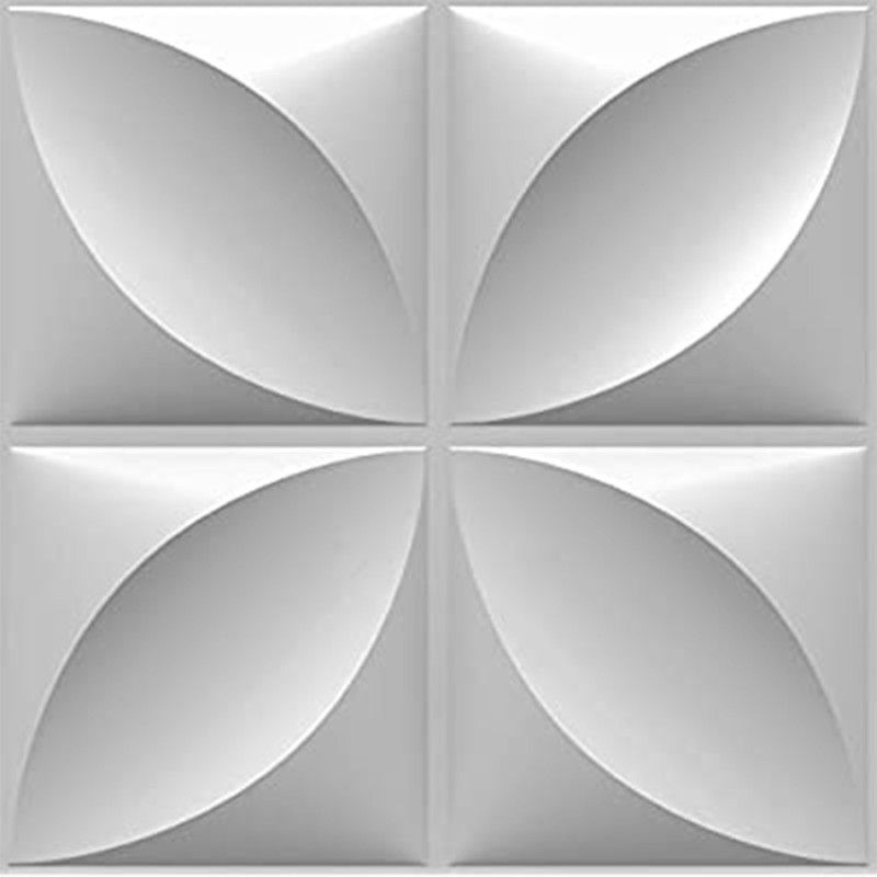 Kayra Decor 3D PVC WALL PANELS FLOWER DESIGN D078 (Pack of 12) , White Drywall Panel  (Pack of 12)