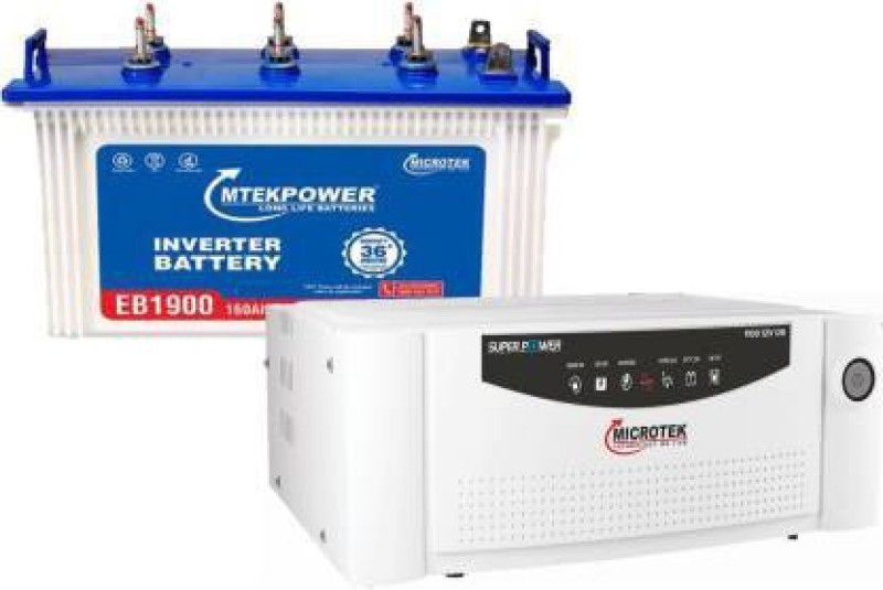 MTEK POWER EB 1900+Microtek Super Power DG1100 Tubular Inverter Battery  (160 AH)