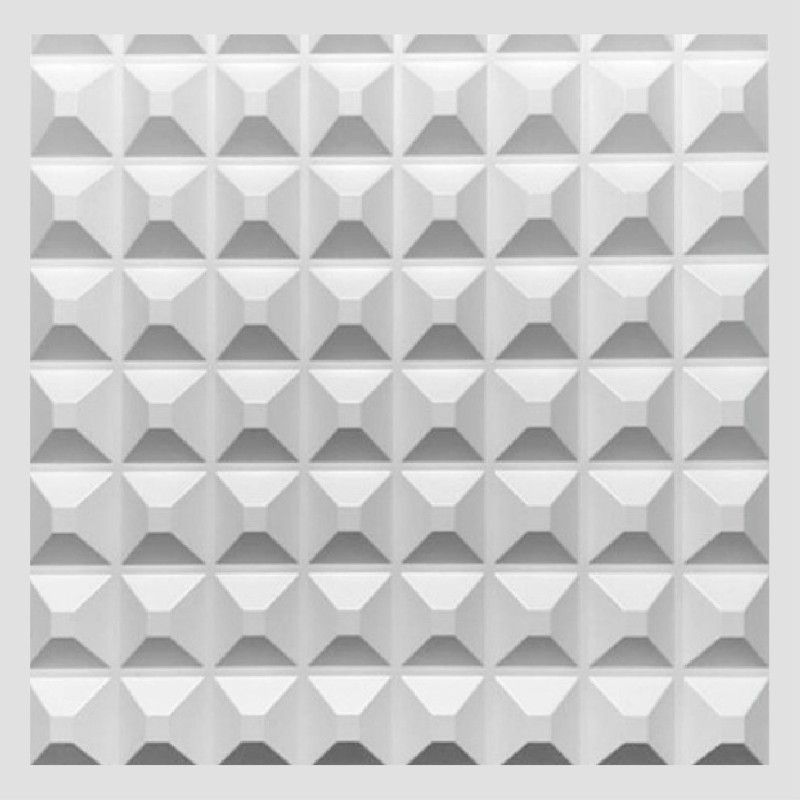 Kayra Decor 3D PVC WALL PANELS__Living Room and Ceiling Decoration D005 (Pack of 6) , White Drywall Panel  (Pack of 6)