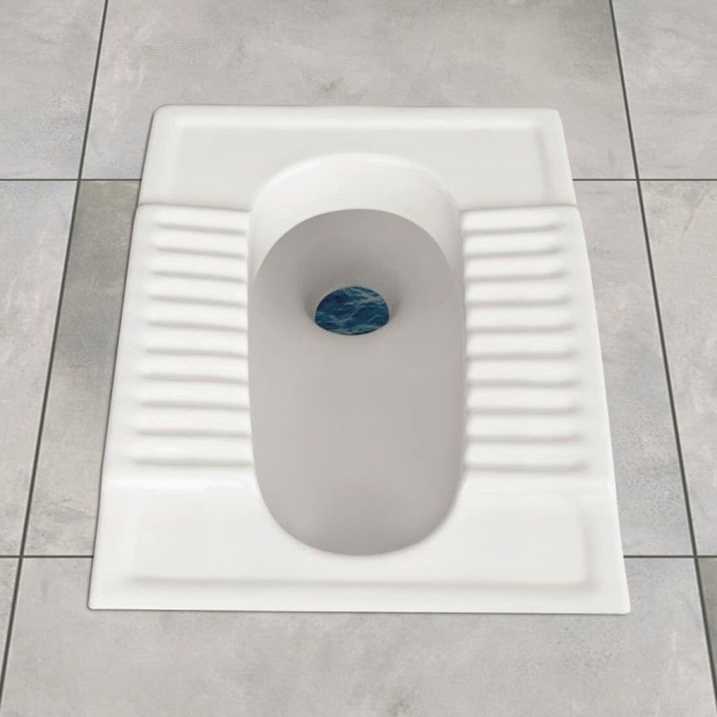 kemjo Ceramic White Indian Commode for Toilet | 22.83 x 17.71 x 11.81 inch | ORISSA PAN-23" | Indian Commode  (White)