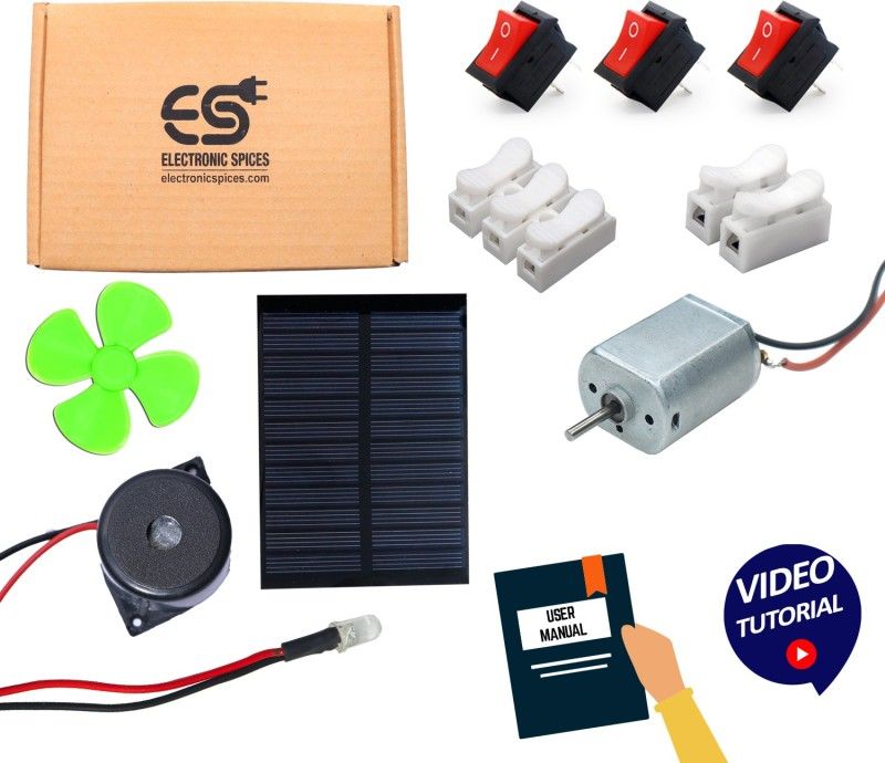 Electronic Spices Diy Mini Solar Home Kit Starter Kit With Video Tutorial & User Manual Solar Panel
