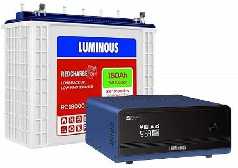 LUMINOUS Zelio 1100 Sine Wave Inverter With RC18000 150Ah Tall Tubular Inverter Battery Tubular Inverter Battery  (150Ah)