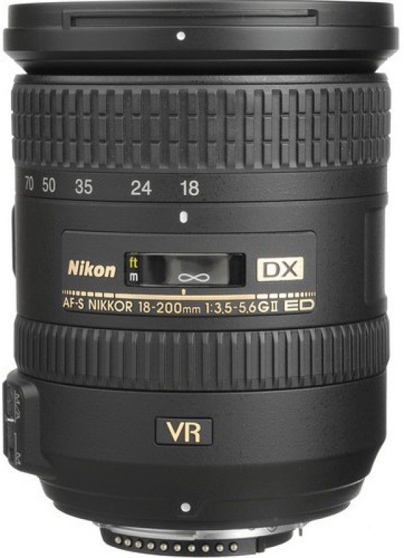 NIKON AF-S DX NIKKOR 18-200mm f/3.5-5.6G ED VR II Telephoto Zoom Lens  (Black, 18-135MM mm)