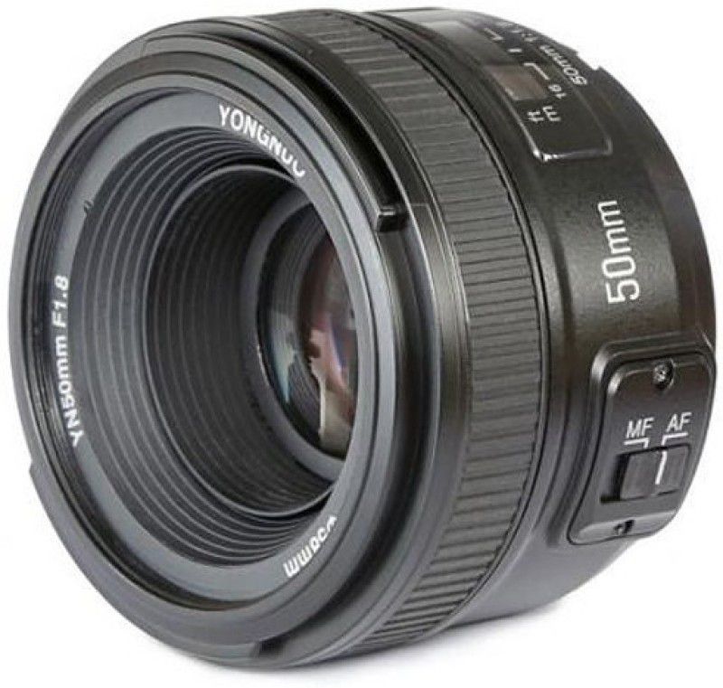 Yongnuo 50mm f/1.8 for Nikon Wide-angle Prime Lens  (Black, 50 mm)
