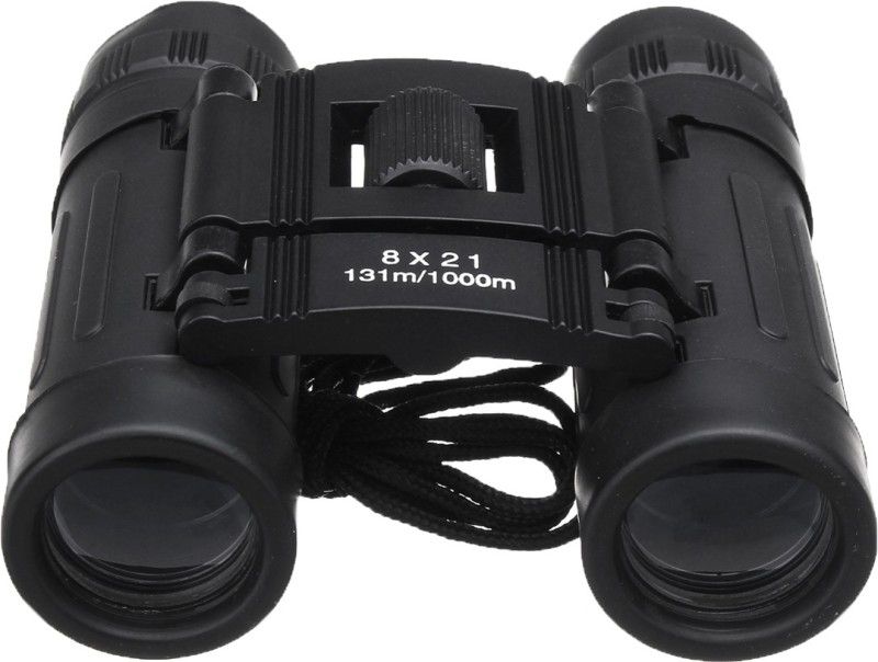 BLAPOXE 8x21 Small Compact Lightweight Binoculars for Concert Theater Opera .Mini Pocket Folding Binoculars w/Fully Coated Lens for Travel Hiking Bird Watching Binoculars  (131 mm , Black)