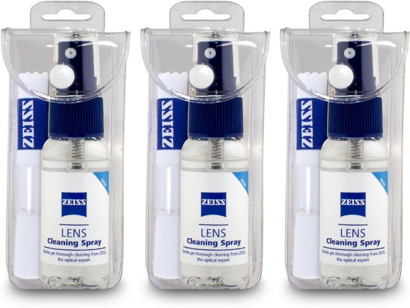 ZEISS Lens Cleaner for Glasses Camera Laptops Cellphones With MicroFiber Cloth-30ml (1 Pack) Lens Cleaner  (90 ml, NA inch, Pack of 3)