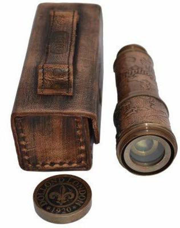 BILAL ENTERPRISES Brass Telescope with Box/Case,Sailor Home Decor Pirate Captain Gift Beautifully Crafted, Hand-Polished, Solid Brass Spy Glasses Catadioptric Telescope  (Manual Tracking)
