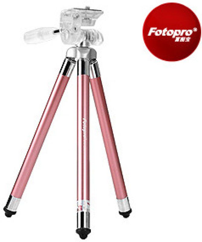 Fotopro FY-583 Compact Camera Mini Retractable Tripod with 8 Section  (Pink, Supports Up to 1000 g)