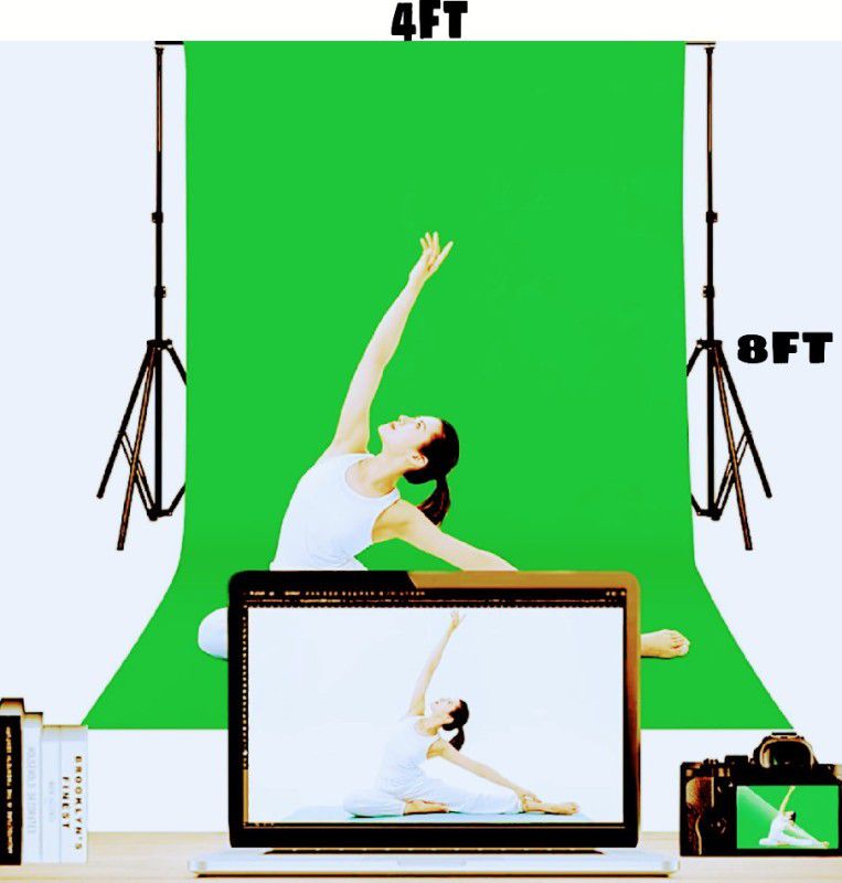 EDIT PRO 8FT X 4FT SMART GREEN SCREEN BACKGROUND LEKERA CURTAIN FOR YOUTUBE & PHOTOGRAPHY Reflector