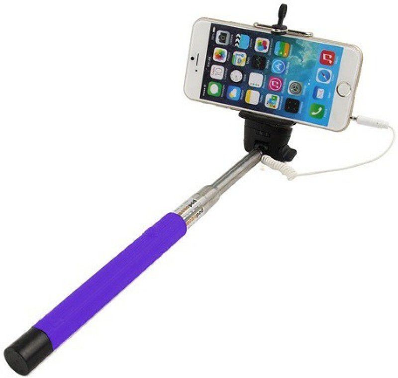 Casotec 269006 Wired Selfie������������Stick Selfie Stick  (Purple, Supports Up to 300 g)