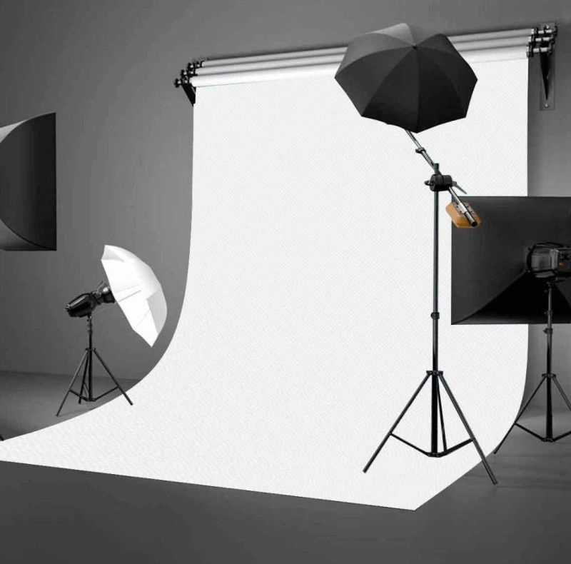 VTS 8 x 12 ft White Backdrop, LEKERA Fabric Photo Backdrops Screen Background 8 inch Collapsible Reflector  (Pack of 1)