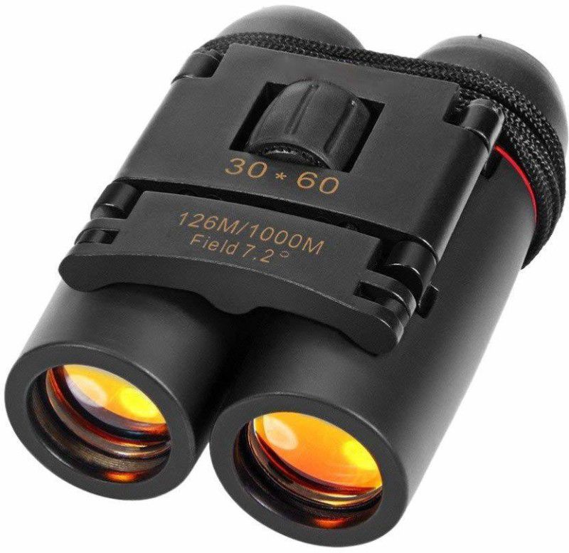 JANCOM Lightweight Pocket 30x60 Roof Prism Binoculars for Adults, HD Professional Binoculars for Bird Watching Travel Stargazing Hunting Concerts Sports Binoculars  (60 mm , Black)