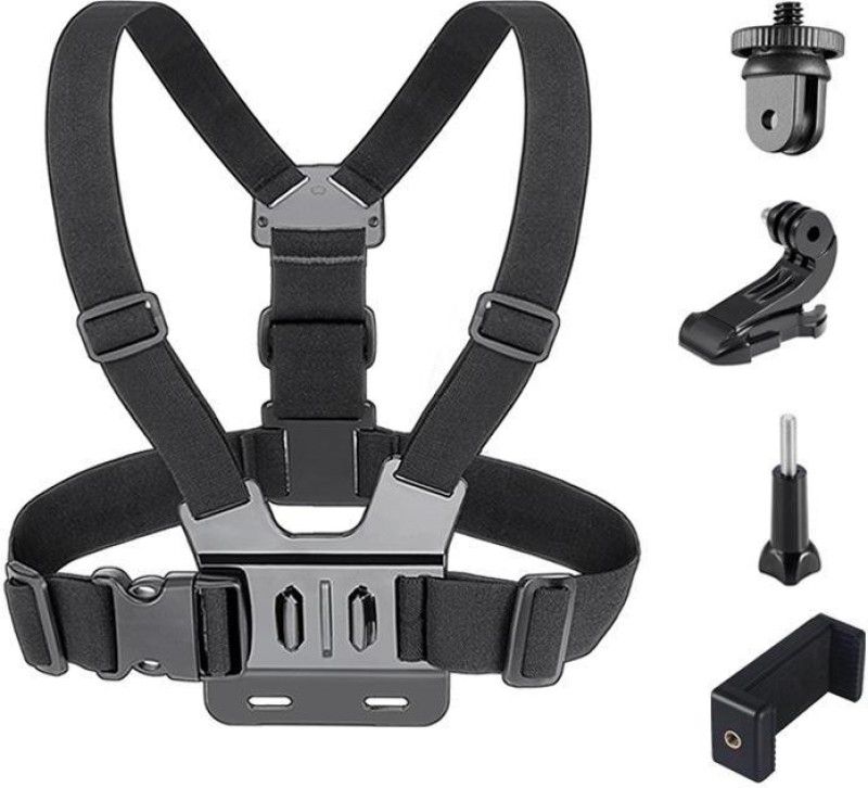 blue seed Mobile Phone Chest Mount Harness Strap Holder Cell Phone Clip action Camera Strap  (Black)