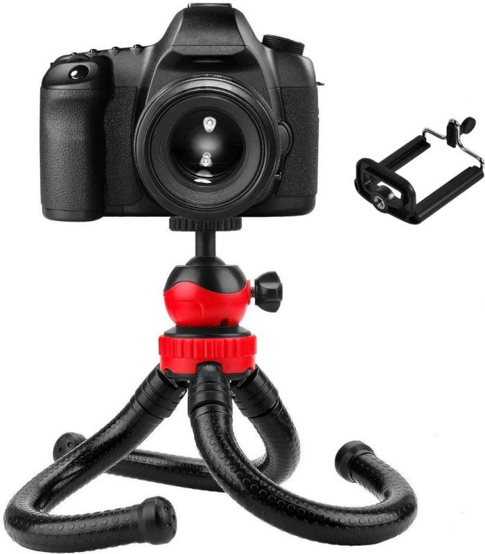 ATSolutions 360 ° Rotatable Ball Head Flexible Gorillapod Tripod with Mobile Attachment for DSLR, Action Cameras & Smartphones Tripod (Black, Load Capacity 1.5 Kg) 3 Axis Gimbal for Camera, Mobile  (3Kg)