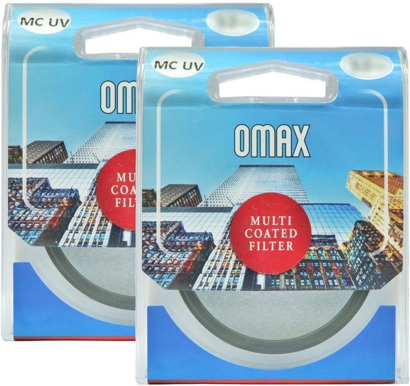 OMAX mc uv filter for Nikon d3400/d5300/d5600 af-p 18-55mm vr + af-p 70-300mm vr Lens (Set of 2 Filter) UV Filter  (55)