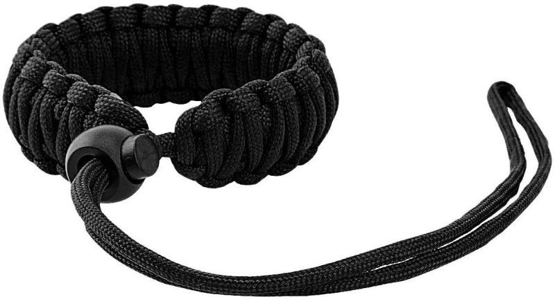 GrowMore Adjustable Paracord Wrist Strap for robust hand grip to hold all DSLR camera/heavy gear/Binocular Strap  (Black)