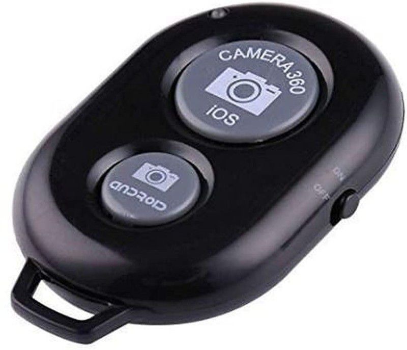HDF Portable Wireless Bluetooth Selfie Clicker Remote for Smartphone Camera Camera Remote Control  (Black)