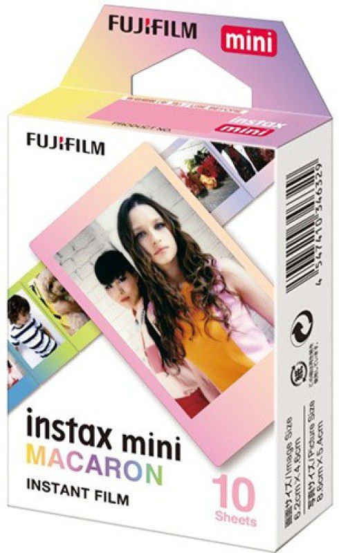 FUJIFILM Instax Mini Macaron (10X1) 10 Shots Instant Film Roll  (Yes 800 ISO Pack of 1)