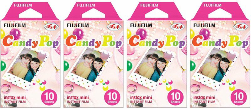 FUJIFILM Instax Mini Candy Pop (10x4) Film Roll  (Yes 800 ISO Pack of 4)