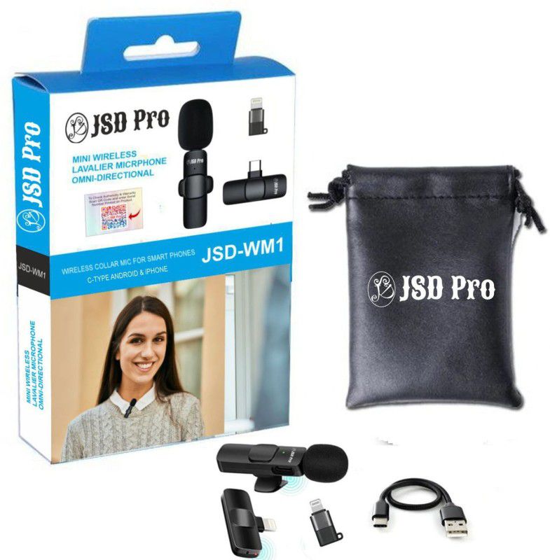 JSD PRO JSD-WM1P Mini Wireless iphone & C-Type Android Smartphone Camera Microphone