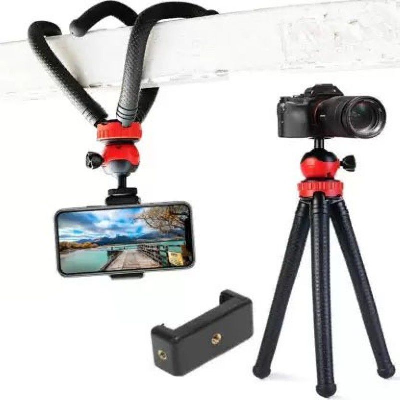 Mobtude Flexible Mobile Tripod Tripod Clamp  (Black, Supports Up to 300 g)