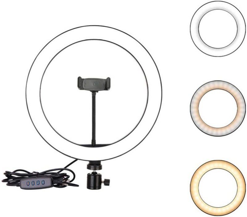 LionBolt 12 inch ring Selfie Flash With Tripod  (Adjustable Brightness Multicolor)
