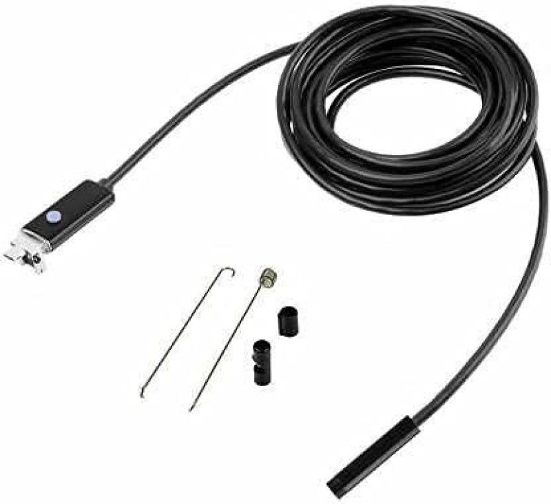 BLUELEX 2m 5.5mm Waterproof V8 USB Endoscope Inspection Digital Camera with 2m Cable for Android Phone and PC 5.5MM Snake Camera with 6 LED Lights Instant Camera  (Black)