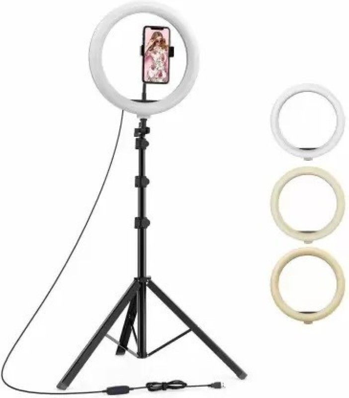 SMOONI New Arrival 10 inch LED Ring Light With Tripod Ball Head  (Black, Supports Up to 5000 g)