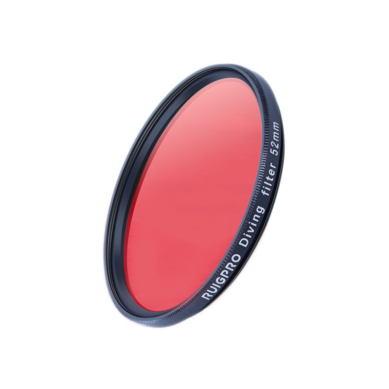 RUIGPRO 52mm Red Lens Filter Cap Adapter Ring for Gopro Hero 9 Camera Accessories Diving Filter Set