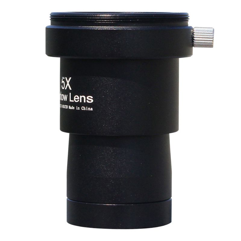 1.25 Inches 5X Barlow Lens Fully Metal Green Film with M42 Thread for Standard Telescope Eyepiece Astronomy