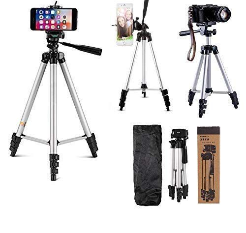 3110 Tripod Stand For DSLR Camera With Mobile Holder- Silver