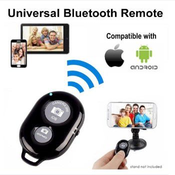 Selfie Remote Shutter Bluetooth Wireless Shutter Camera Phone Remote Control for Android + IOS  TikTok - Black