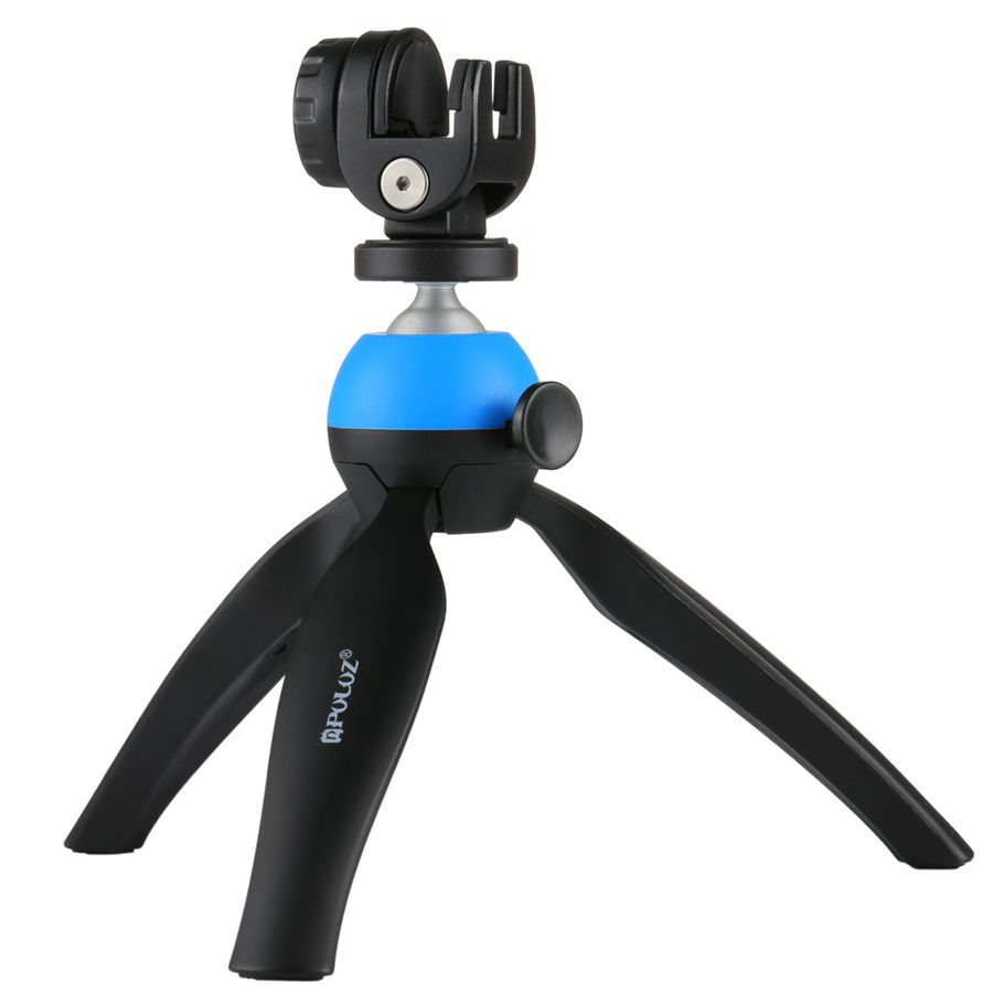 PULUZ PU365 Pocket Potable Mini Tripod Mount with 360 Degree Ball Head & Phone Clamp for Smartphones GoPro DSLR Cameras