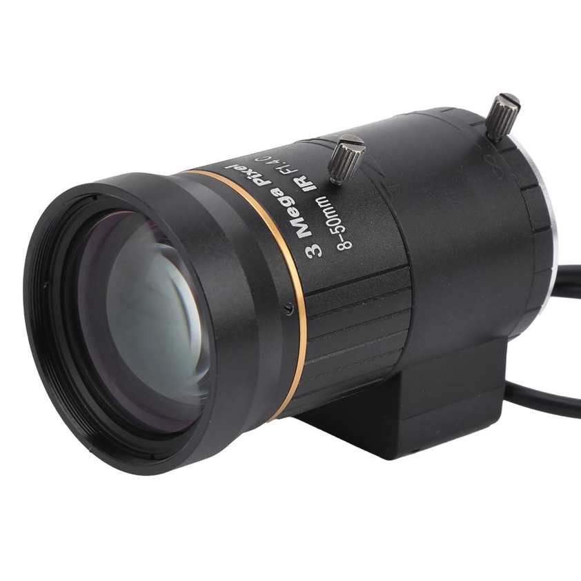 Zoom Lens Auto Aperture 8‑50mm FL 3MP Pratical High Compatibility Aluminium