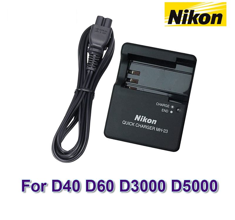 Nikon MH-23 Charger for  D40 D60 D3000 D5000 with Free Power Cable