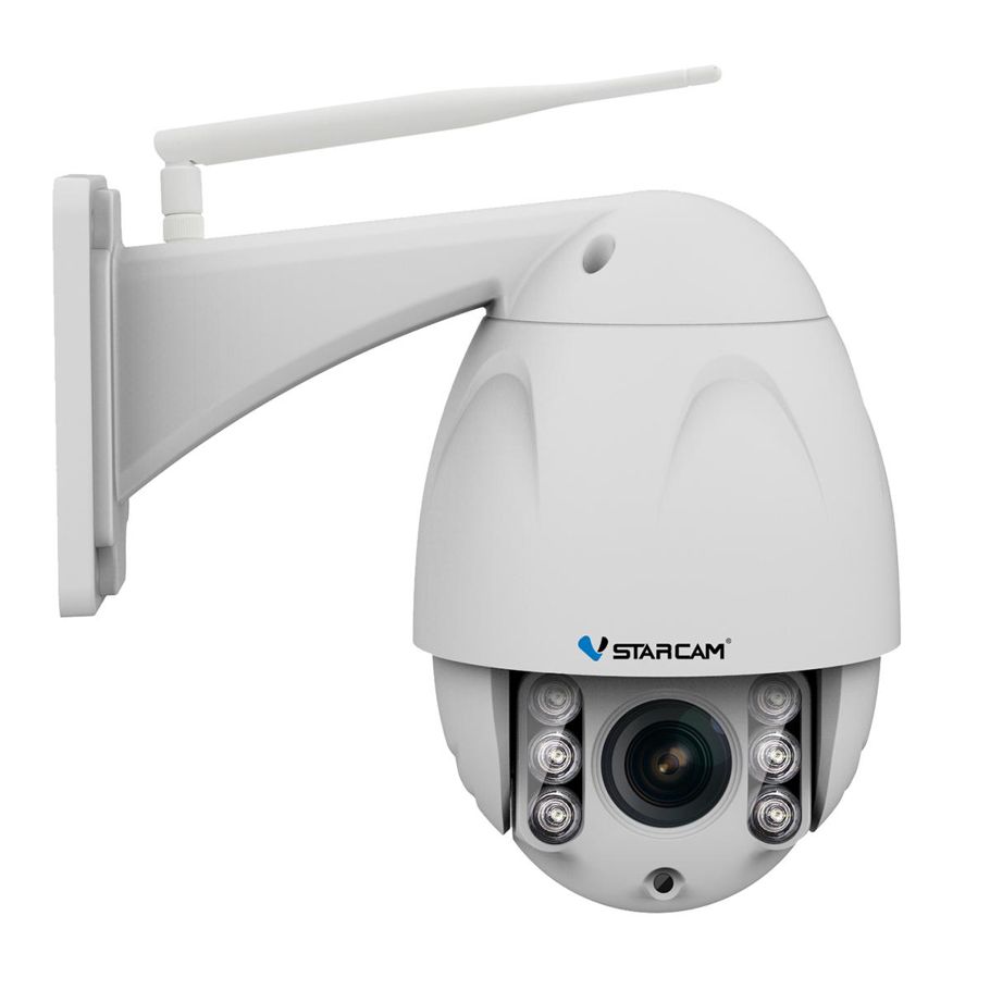 VSTARCAM 2.0MP Full HD 1080P IP66 Waterproof Security Wireless IP Camera w/ 4X Zoom, IR Night Vision, Motion Detection (UK Plug)