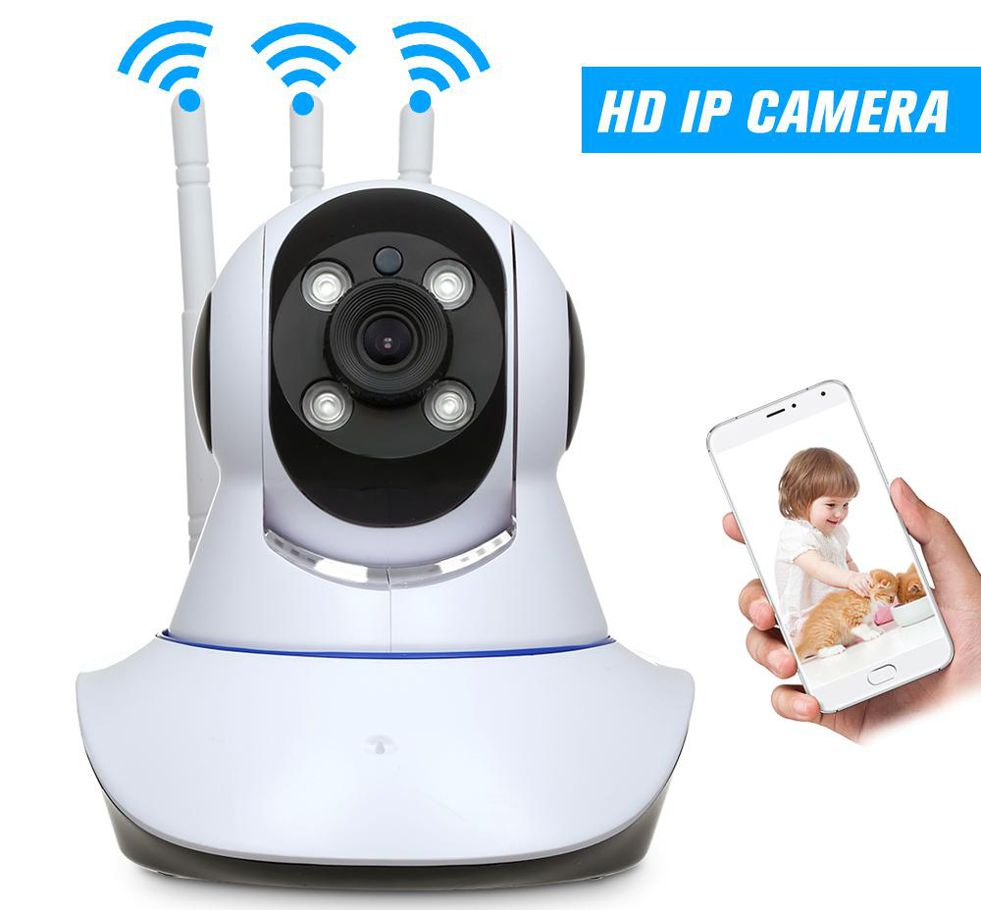 V380 3X Antena IP Camera Day and Night Vision Function Home Security Camera