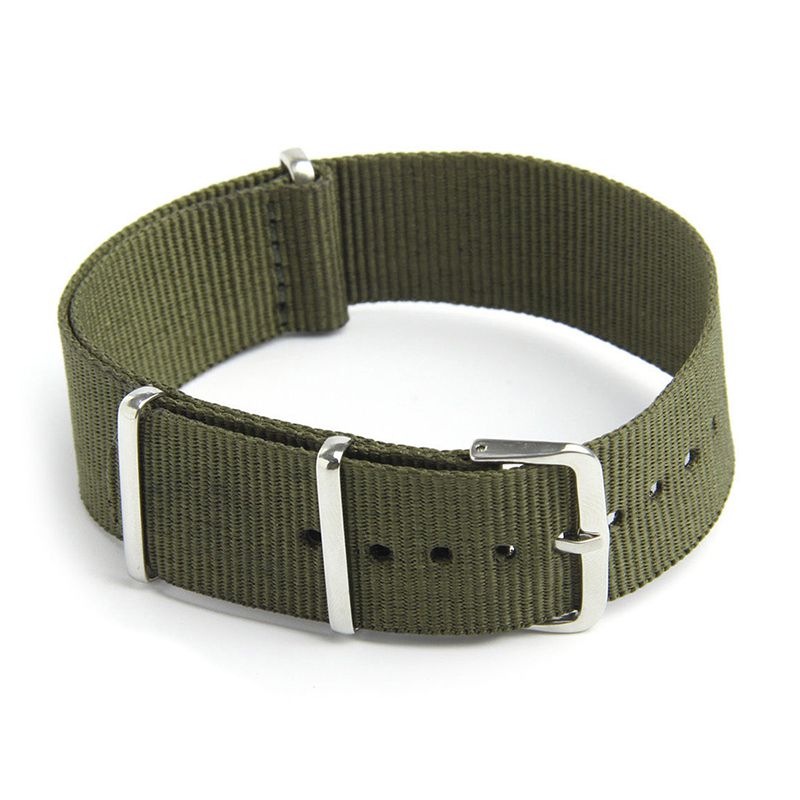 Watch Strap Band Military Army Nylon Canvas Divers G10 Mens Colour:Army Green