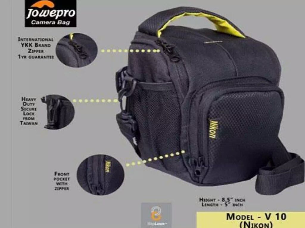 Nikon V10 - Dslr Camera Bag - Black&Yellow