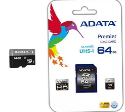 Micro SD Card 64GB Premier Micro SD Card with SD Adapter, UHS-I Class 10 with