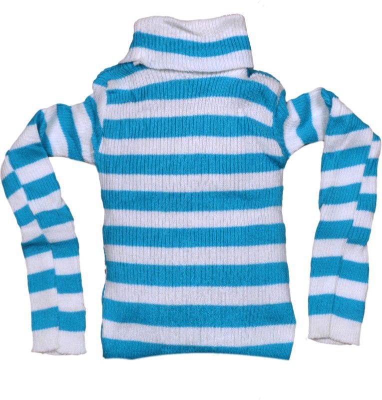 Girls Casual Pure Wool Sweater Top  (Blue, Pack of 5)