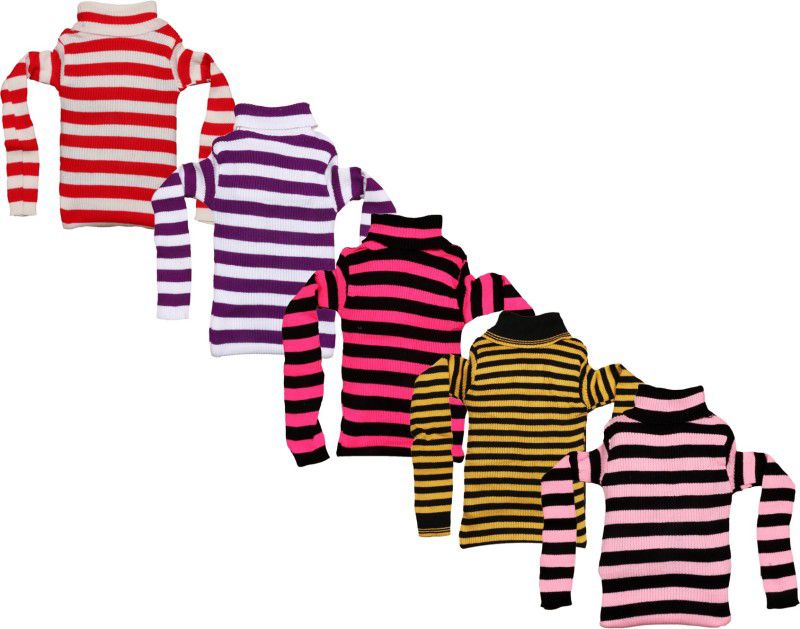 Girls Casual Pure Wool Sweater Top  (Multicolor, Pack of 5)