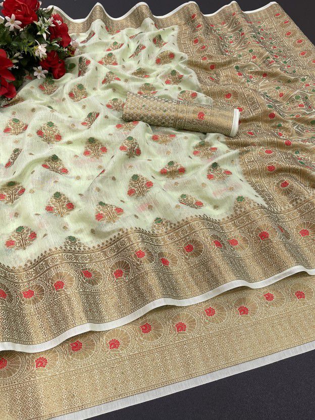 Unstitched Cotton Blend Multi-purpose Fabric Floral Print