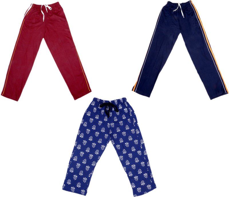 Track Pant For Boys & Girls  (Multicolor, Pack of 3)