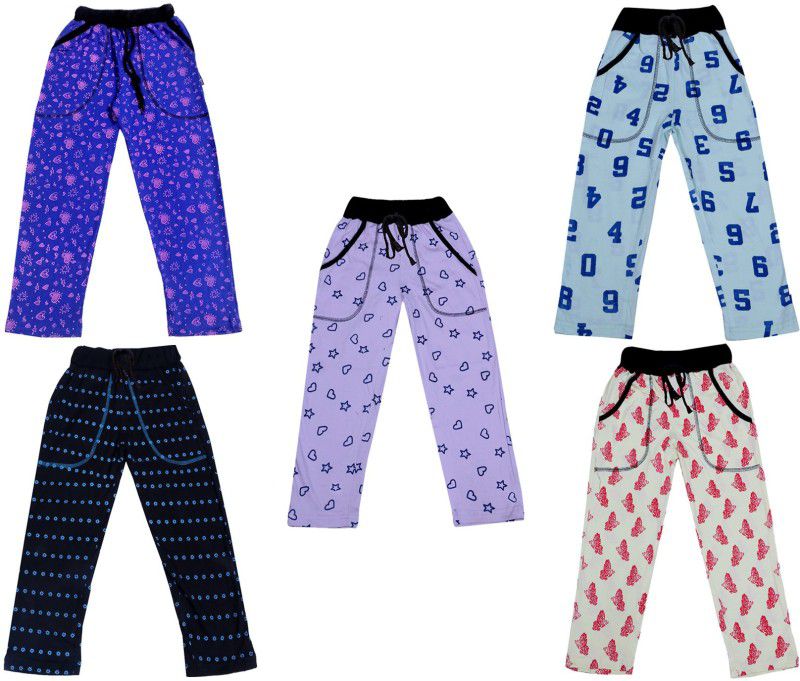Track Pant For Boys & Girls  (Multicolor, Pack of 5)