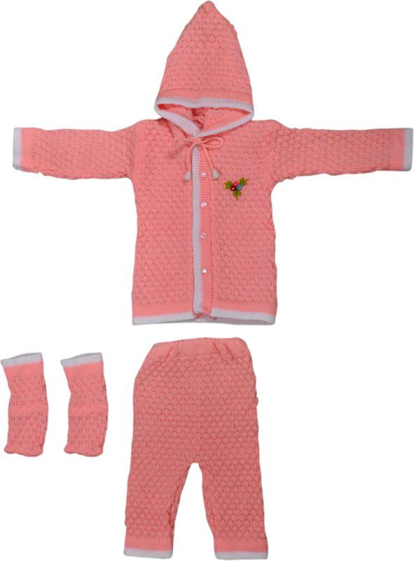 Baby Boys & Baby Girls Casual Sweater Pyjama  (Pink)