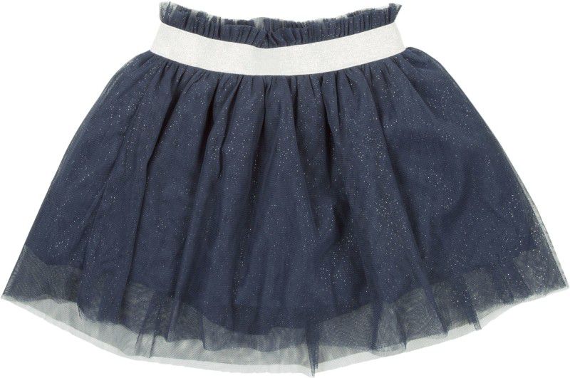 Girls Solid A-line Blue Skirt