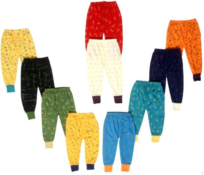 Track Pant For Boys & Girls  (Multicolor, Pack of 10)
