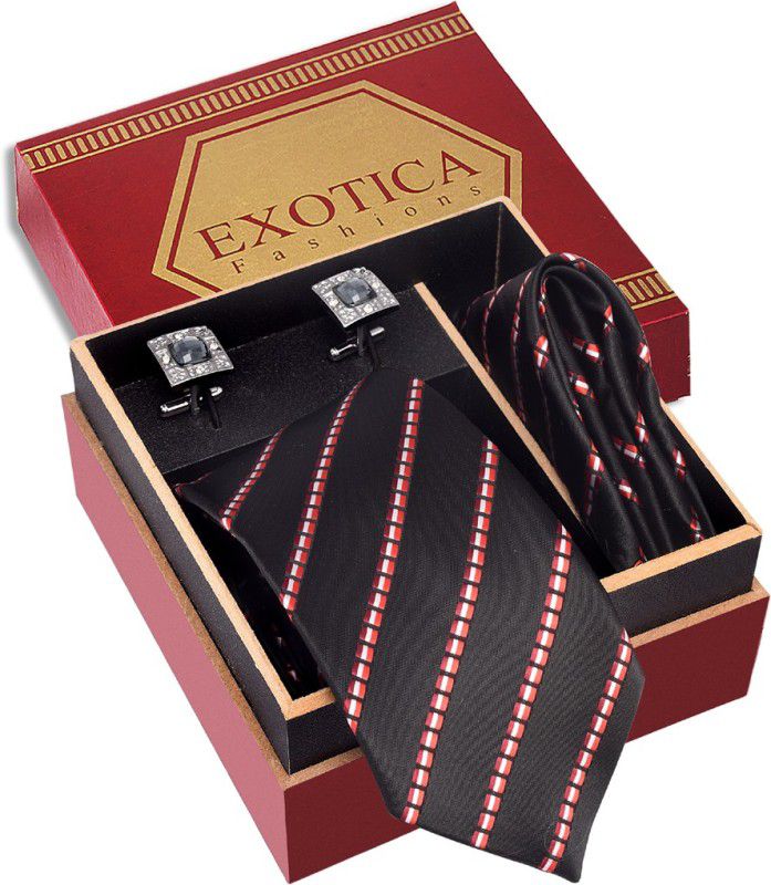 EXOTICA FASHIONS Striped Tie  (Pack of 3)
