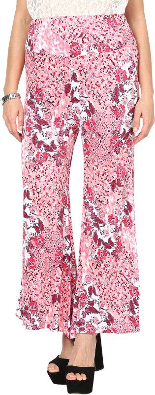 Women Regular Fit Red, Pink Cotton Blend Trousers